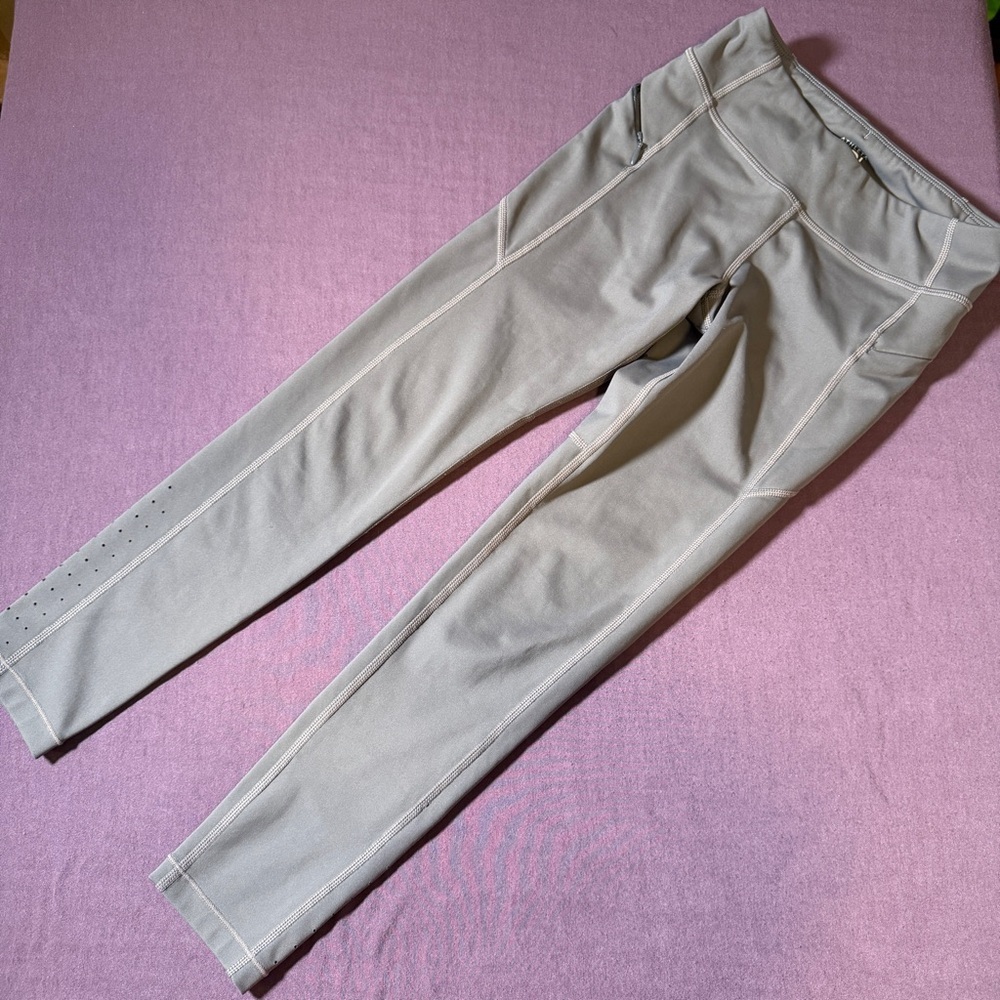 Athleta Girl Stash Your Treasures Tight Leggings in Brown/Gray - Size M/8-10